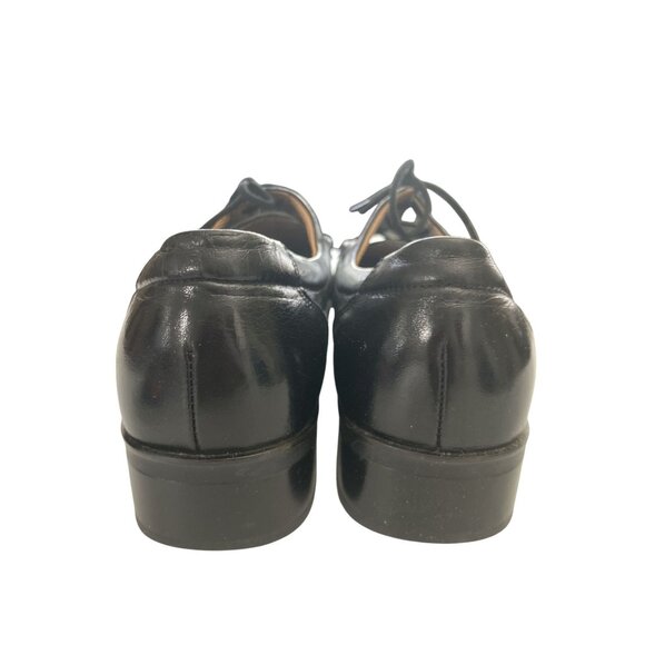 Verus Mens Size 7 Black Leather Moc Toe Dress Shoes - Picture 4 of 8